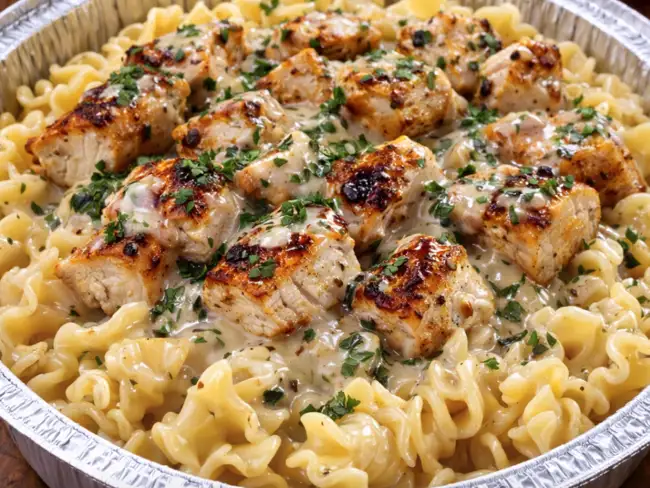 Garlic Chicken with Garlic Parmesan Sauce